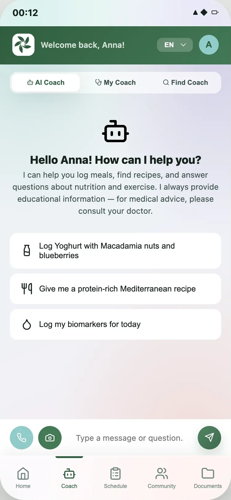 Practitioners & coaches — app screenshot