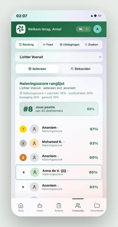 Onderzoekers — schermafbeelding van de app
